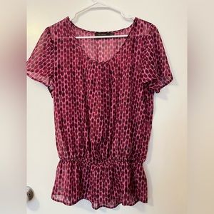 Sheer Pink Blouse - Patterned - The Limited - Small